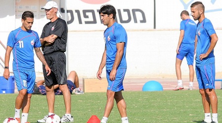 דובב גבאי, אליניב ברדה ומאור בוזגלו באימון (משה חרמון)
