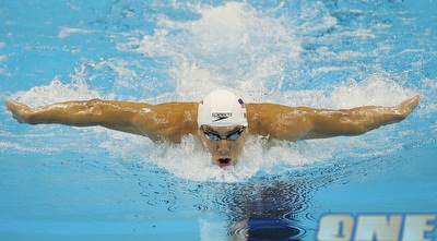 מייקל פלפס במשחה שהספיק לו רק למקום ה-11 (GettyImages)