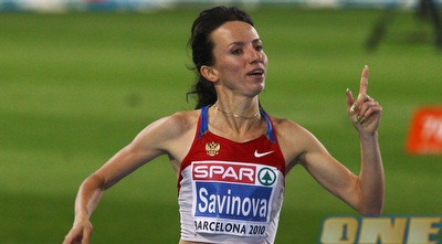 מריה סבינובה. מובילה חבורת רצות איכותיות ב-800 מטרים (GettyImages)