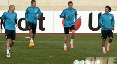 שחקני ריאל באימון (רויטרס)