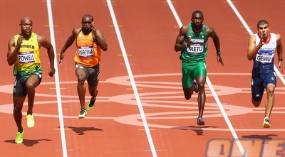 ג&acute;מילי ופאוול במקצה המוקדמות, הבריטי היה שני (GettyImages)