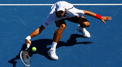 ג´וקוביץ´ נמתח (GettyImages)