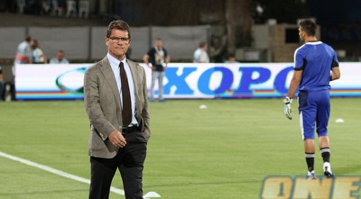 פאביו קאפלו באצטדיון ר&qout;ג (שי לוי) פאביו קאפלו באצטדיון ר&qout;ג (שי לוי)