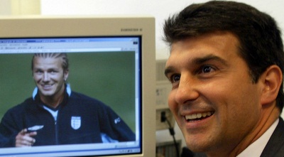 לאפורטה ובקהאם. המטרה התפספסה (רויטרס)