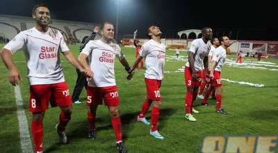 שחקני סכנין חוגגים (עמית מצפה) שחקני סכנין חוגגים (עמית מצפה)