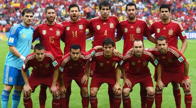 שחקני נבחרת ספרד (GettyImages)