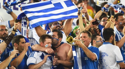 אוהדי נבחרת יוון (GettyImages)