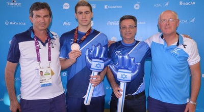 גילי לוסטיג ודני אורן עם חינאווי ולויה (הוועד האולימפי בישראל) גילי לוסטיג ודני אורן עם חינאווי ולויה (הוועד האולימפי בישראל)