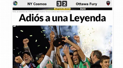 הכותרת ב-MARCA: &qout;שלום לך אגדה&qout;