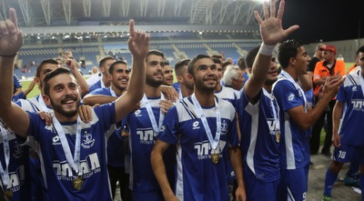 הפועל פתח תקווה חוגגת זכייה בגביע המדינה לנוער (מוחמד מוררה)