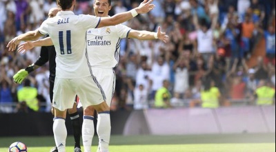 כריסטיאנו רונאלדו וגארת&acute; בייל חוגגים (La Liga)