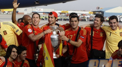 נבחרת ספרד. ביססה את מעמדה במקום הראשון (רויטרס) נבחרת ספרד. ביססה את מעמדה במקום הראשון (רויטרס)