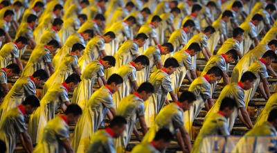 טקס הפתיחה בביג'ין. NBC היו שם (רויטרס) טקס הפתיחה בביג'ין. NBC היו שם (רויטרס)