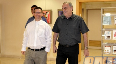 אברהם גרנט, מאמנה לשעבר של הפועל פ&qout;ת, מגיע לאירוע (אלעד ירקון)