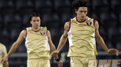 שחקני נבחרת קטאר. רוצים לארח את המונדיאל ב-2022 (רויטרס)