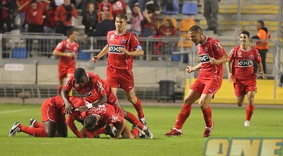 הפועל חיפה חוגגת יתרון בטדי (גיא בן זיו)