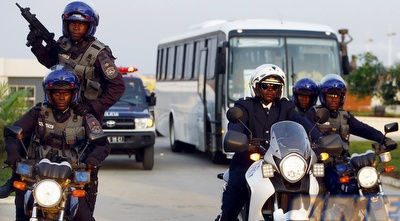 כוחות האבטחה באנגולה תוגברו בעקבות האירוע הקשה (רויטרס)