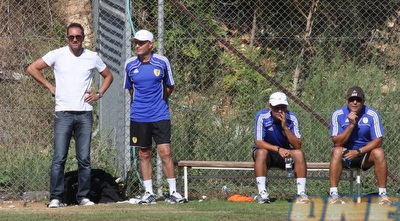 מלמיליאן ואמסלם צופים במשחק (גיא בן זיו)