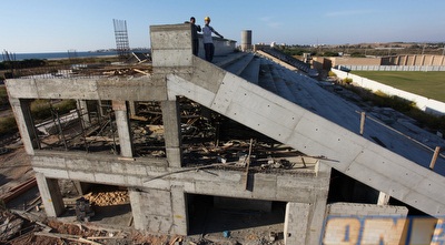 עבודות הבנייה באצטדיון החדש של עכו (עמית מצפה)