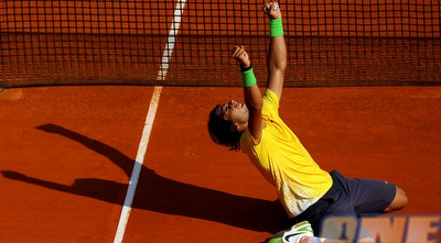 נדאל חוגג בסגנון הסמל של טוטו ווינר (GettyImages)