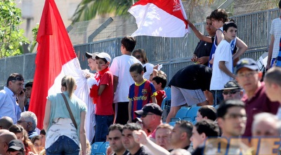 אוהדי הפועל רעננה. בהתחלה הם עוד קיוו למקום בחצי הגמר (משה חרמון)