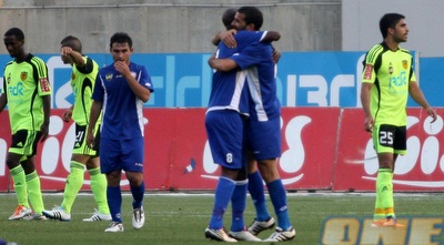 יניב אלול חוגג עם בירוק בתוך תוספת הזמן (יניב גונן) יניב אלול חוגג עם בירוק בתוך תוספת הזמן (יניב גונן)