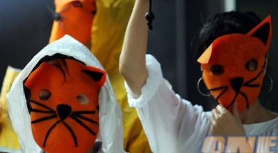 הפגנה נגד אכילת כלבים (GettyImages)