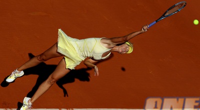 שראפובה מפגינה גמישות מרשימה (GettyImages)