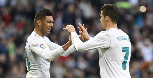 כריסטיאנו רונאלדו חוגג עם קאסמירו (La Liga)