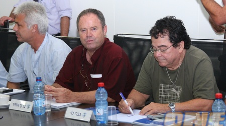 יו"ר ההתאחדות לשעבר, גברי לוי עם ברוך אופיר (עמית מצפה)